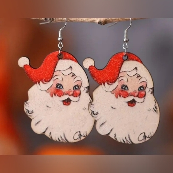 Santa Claus Earrings! Perfect adorable festive sturdy high quality NEW‎ NWT - Picture 6 of 8